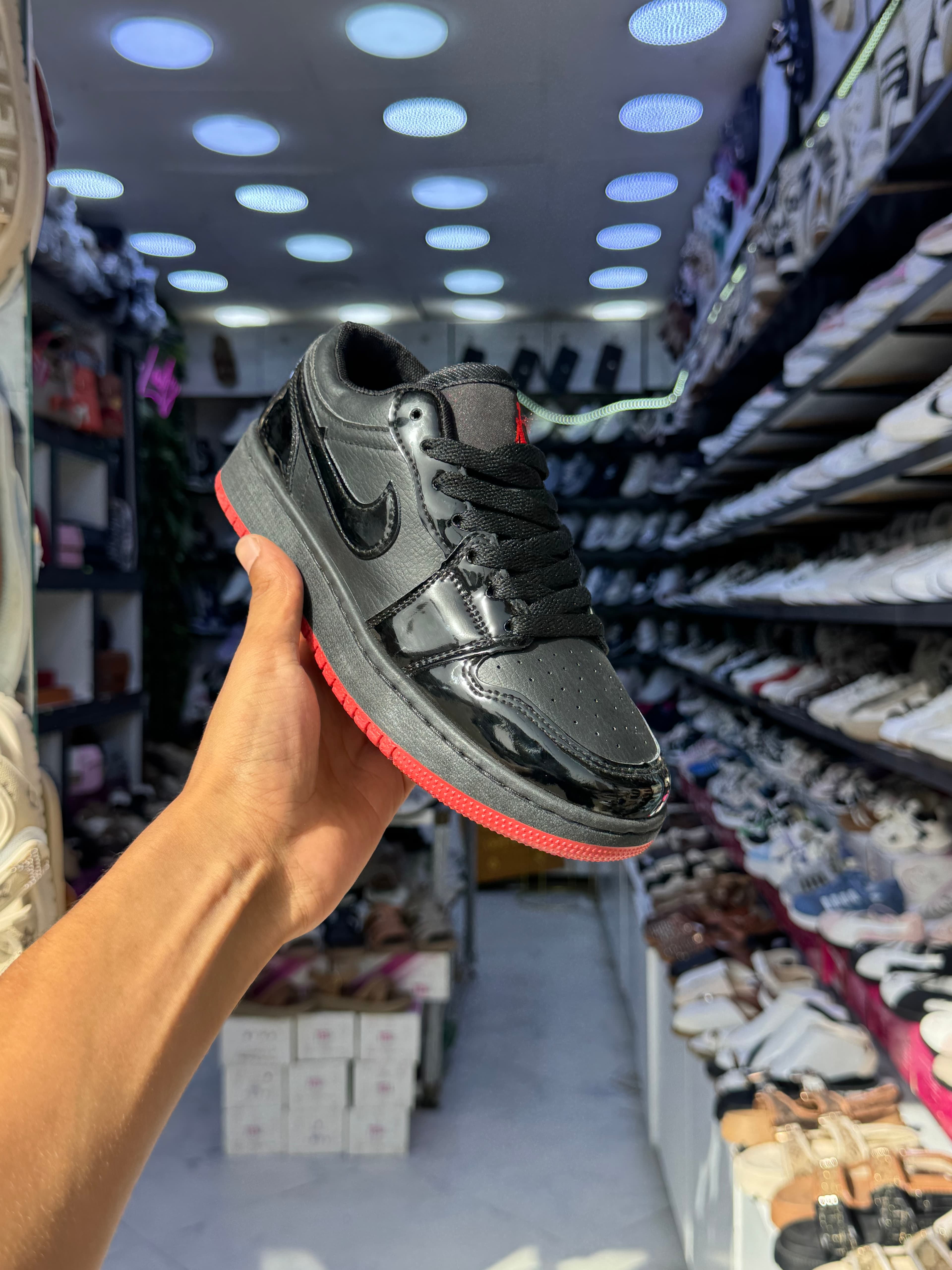 Nike Air Jordan 1 Low — Black/Red (Bred-inspired)